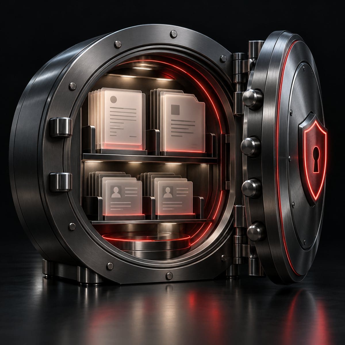 Vault holding private documents and records